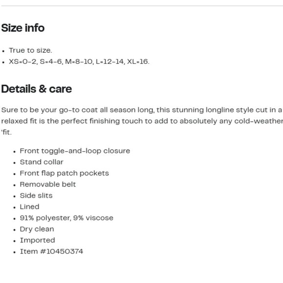 Free People Alma Long Duffle Coat Color BEECH Size Large - Picture 7 of 12